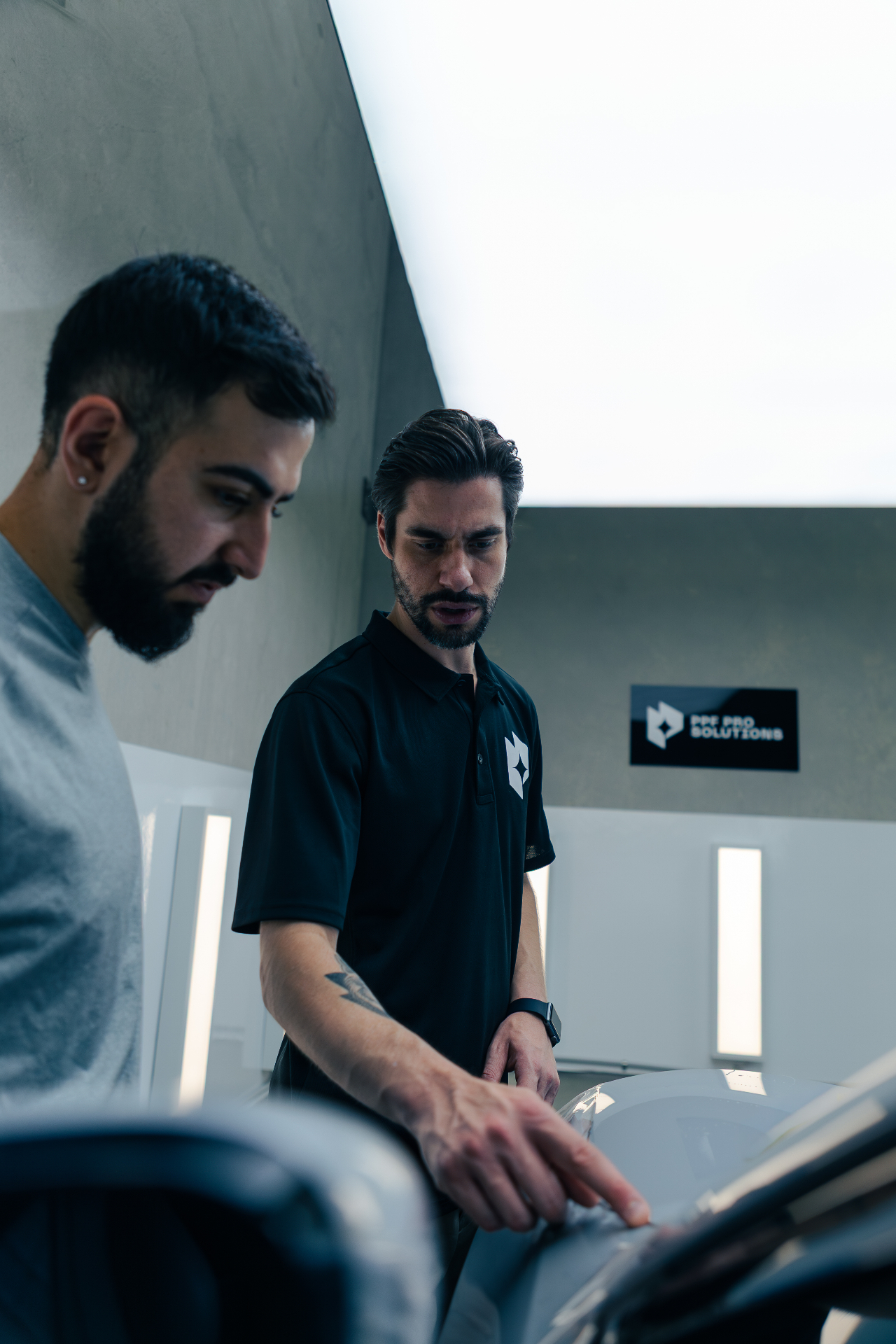 Fernando installing paint protection film