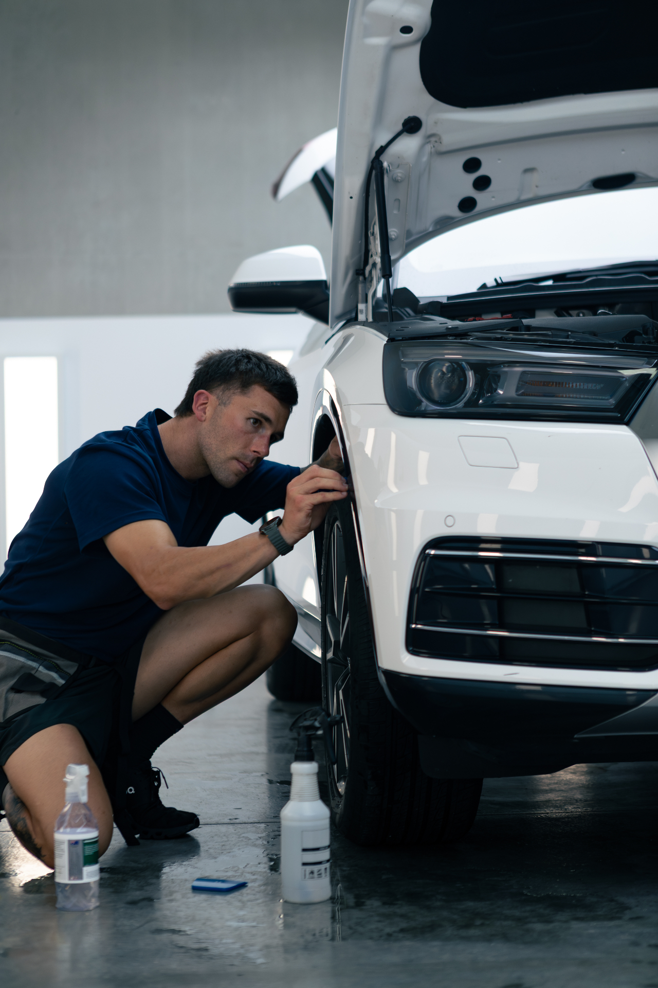 Heat shaping PPF film around car bumper edge